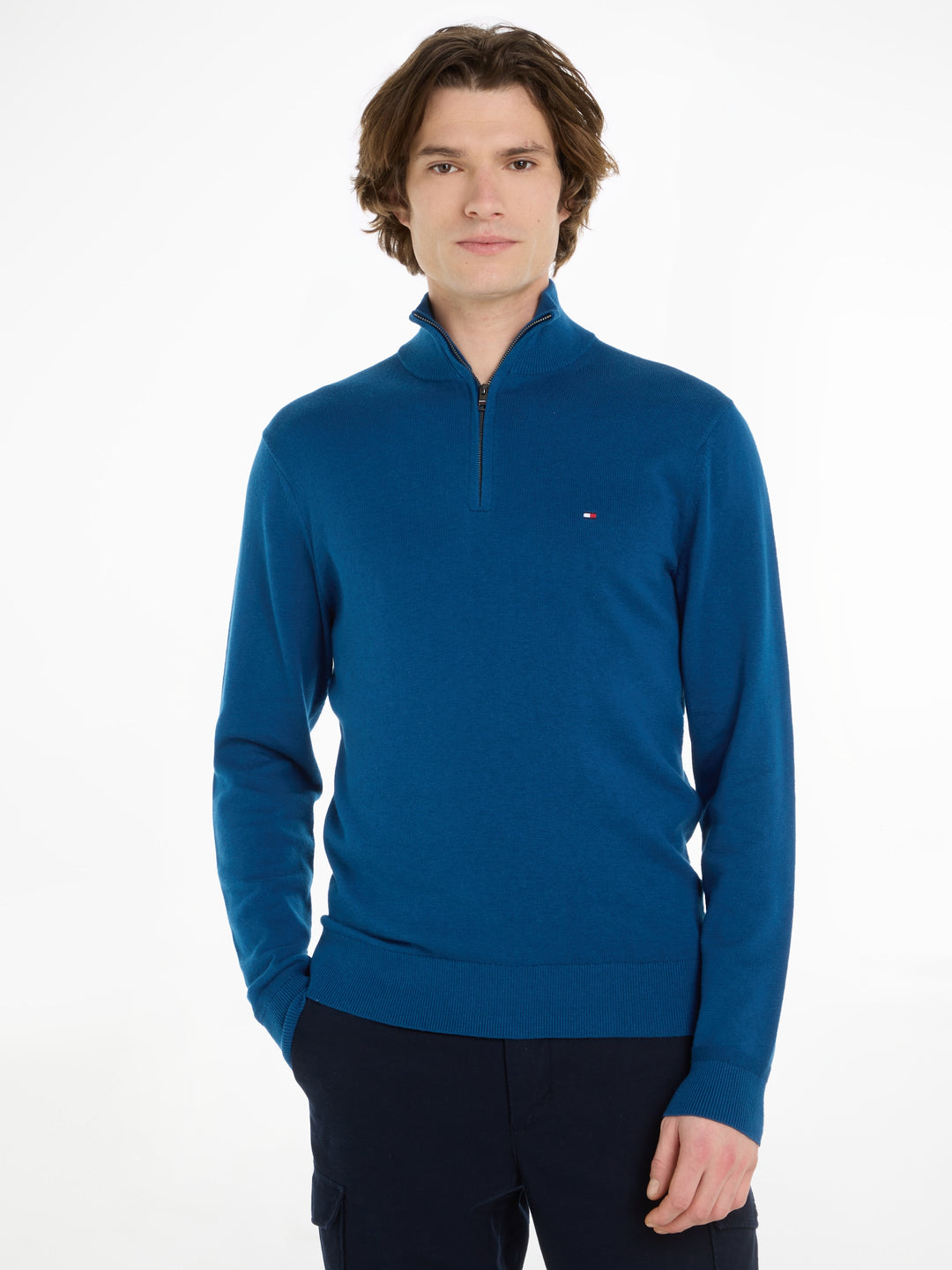 TH PIMA ORG CTN CASHMERE ZIP MOCK - C3J