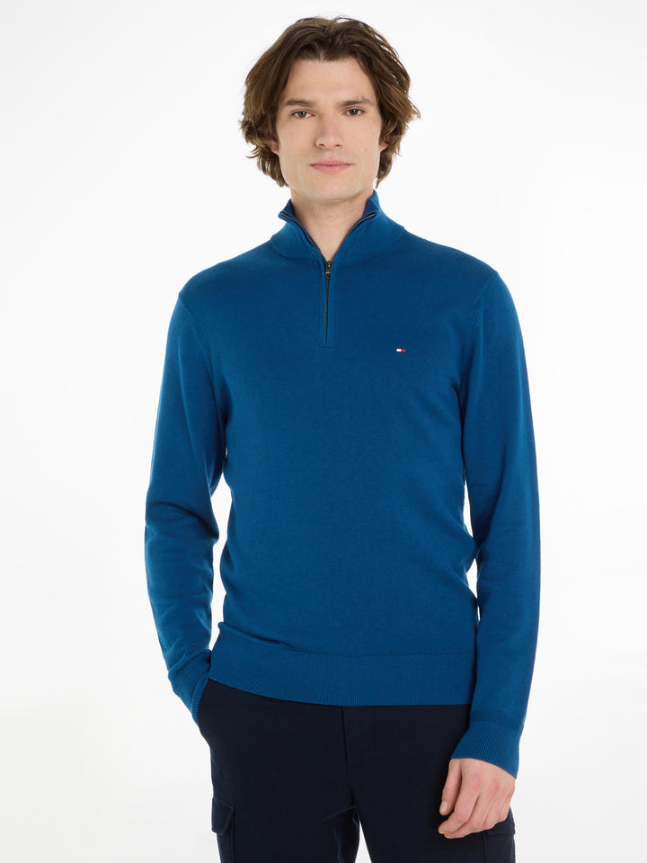 TH PIMA ORG CTN CASHMERE ZIP MOCK - C3J