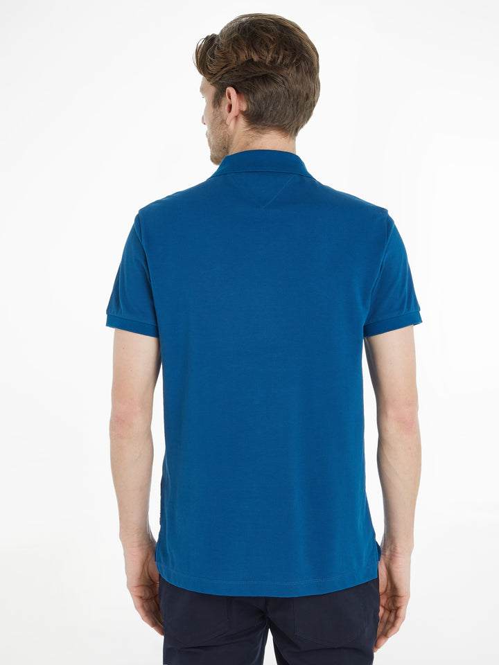 TH ESS RWB DETAIL SLIM POLO - DEEP INDIG
