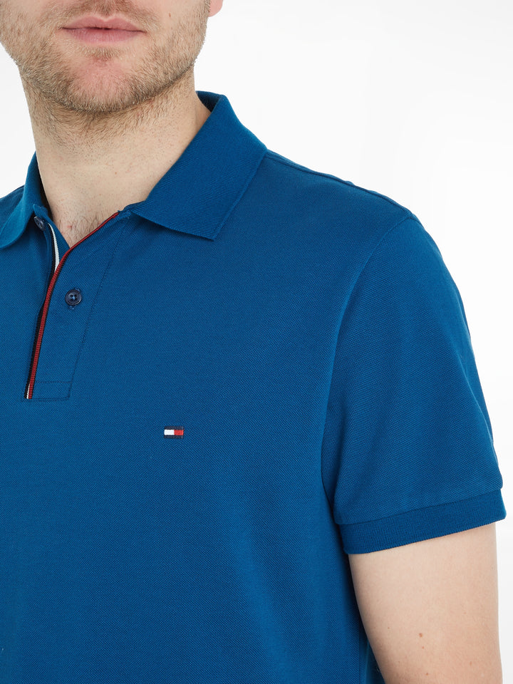 TH ESS RWB DETAIL SLIM POLO - DEEP INDIG