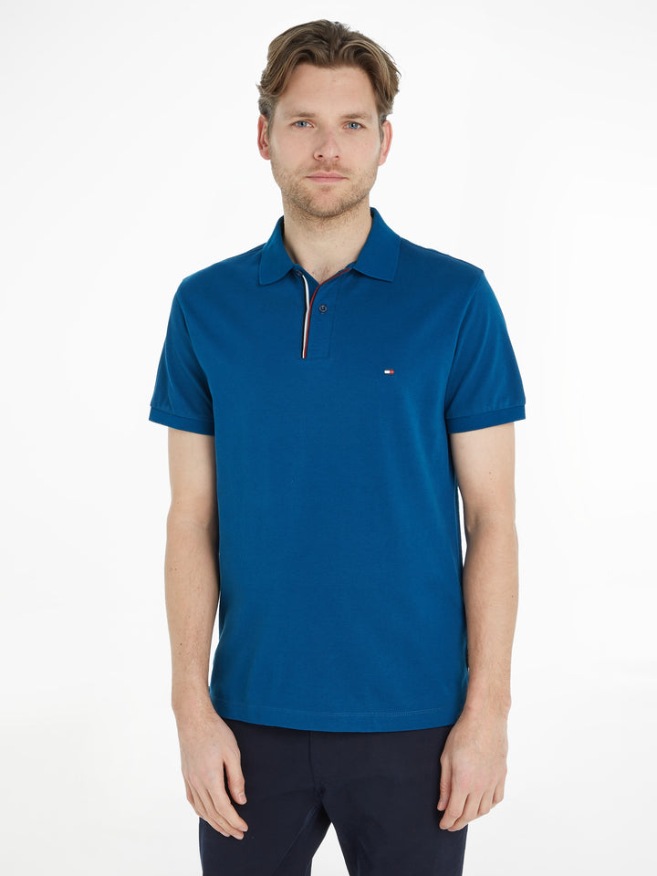 TH ESS RWB DETAIL SLIM POLO - DEEP INDIG