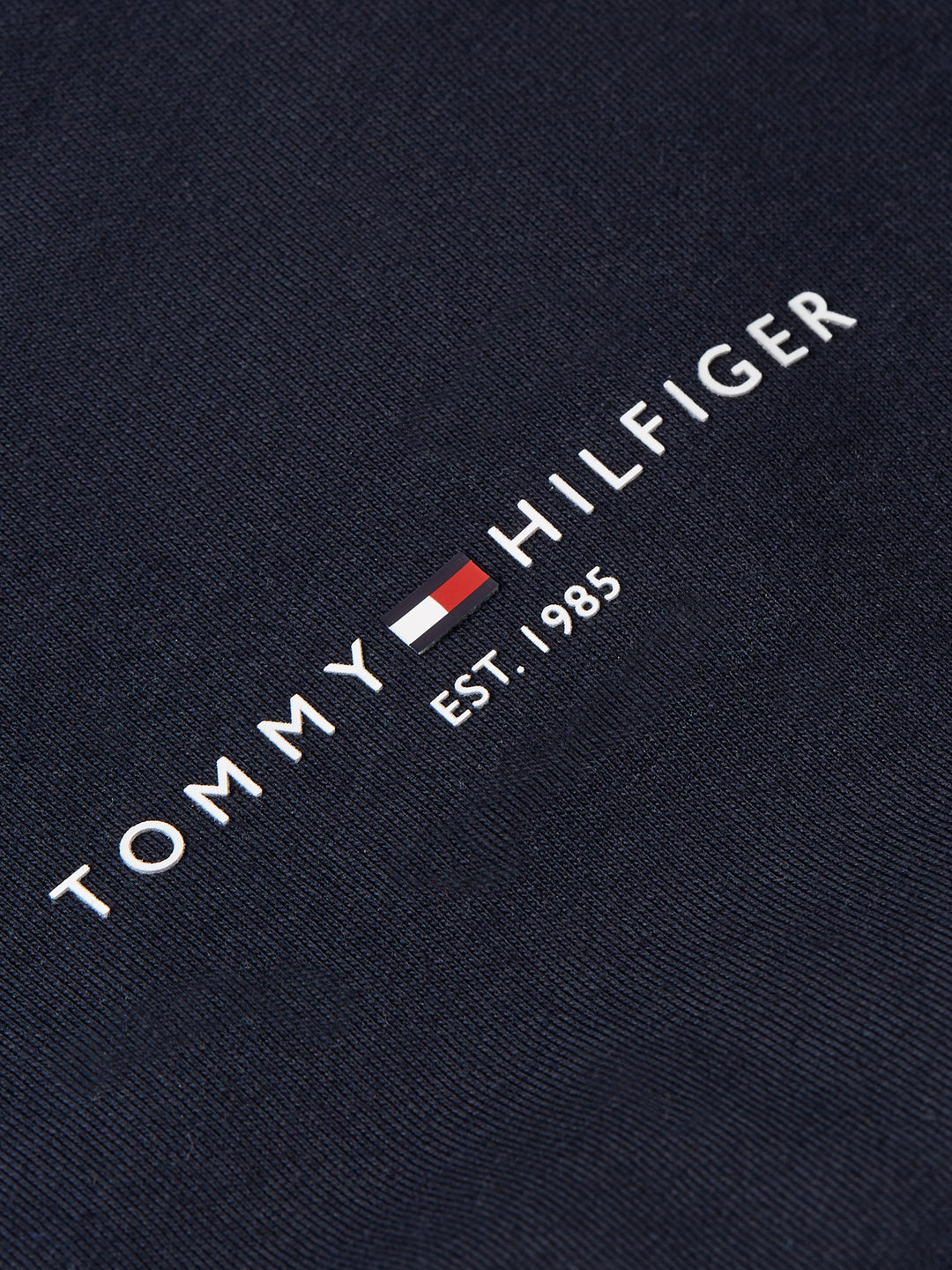 TH TOMMY LOGO TIPPED TEE - NAVY