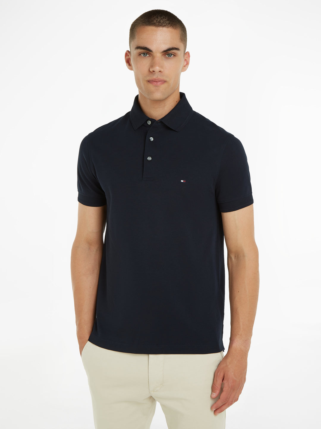 TH DC ESS INTERLOCK SLIM POLO - NAVY