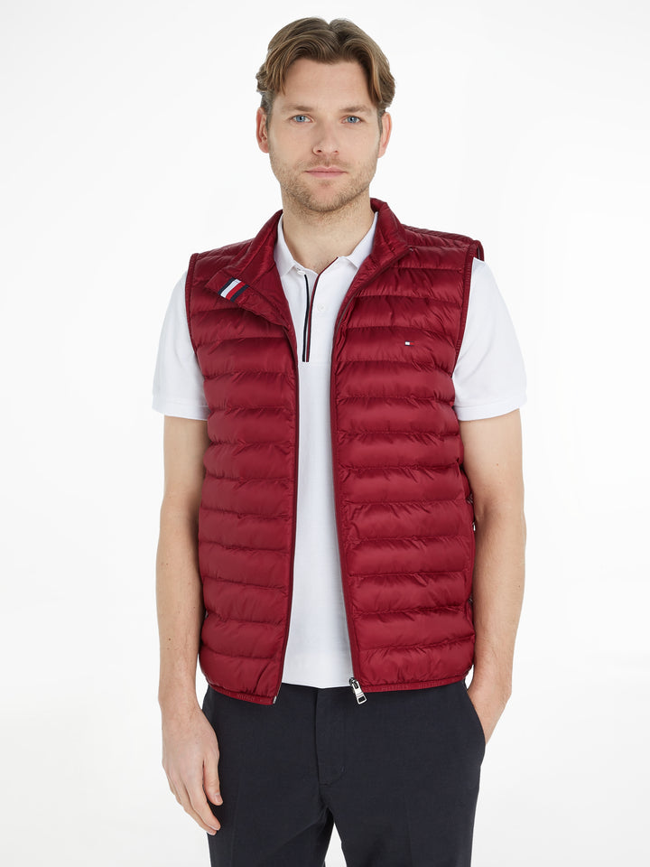 TH PACKABLE RECYCLED VEST - DEEP ROUGE