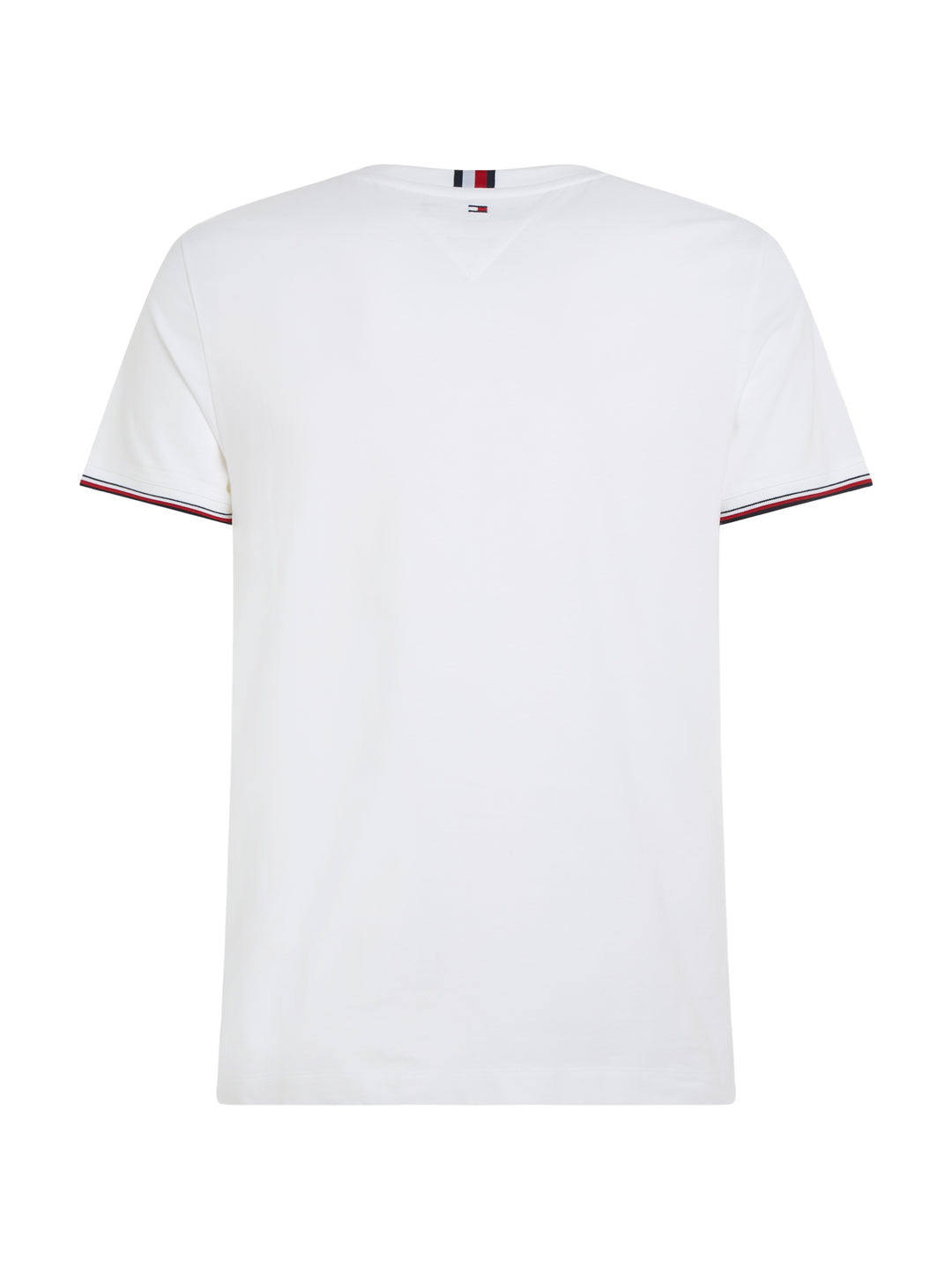 TH TOMMY LOGO TIPPED TEE - WHITE