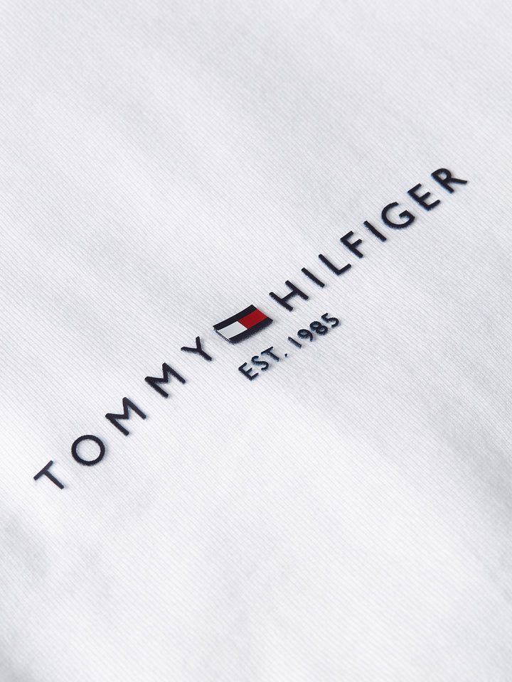 TH TOMMY LOGO TIPPED TEE - WHITE