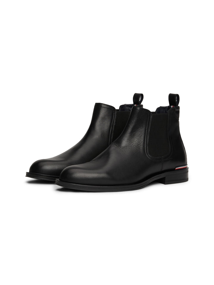 TH CORE RWB HILFIGER LTH CHELSEA - BLACK