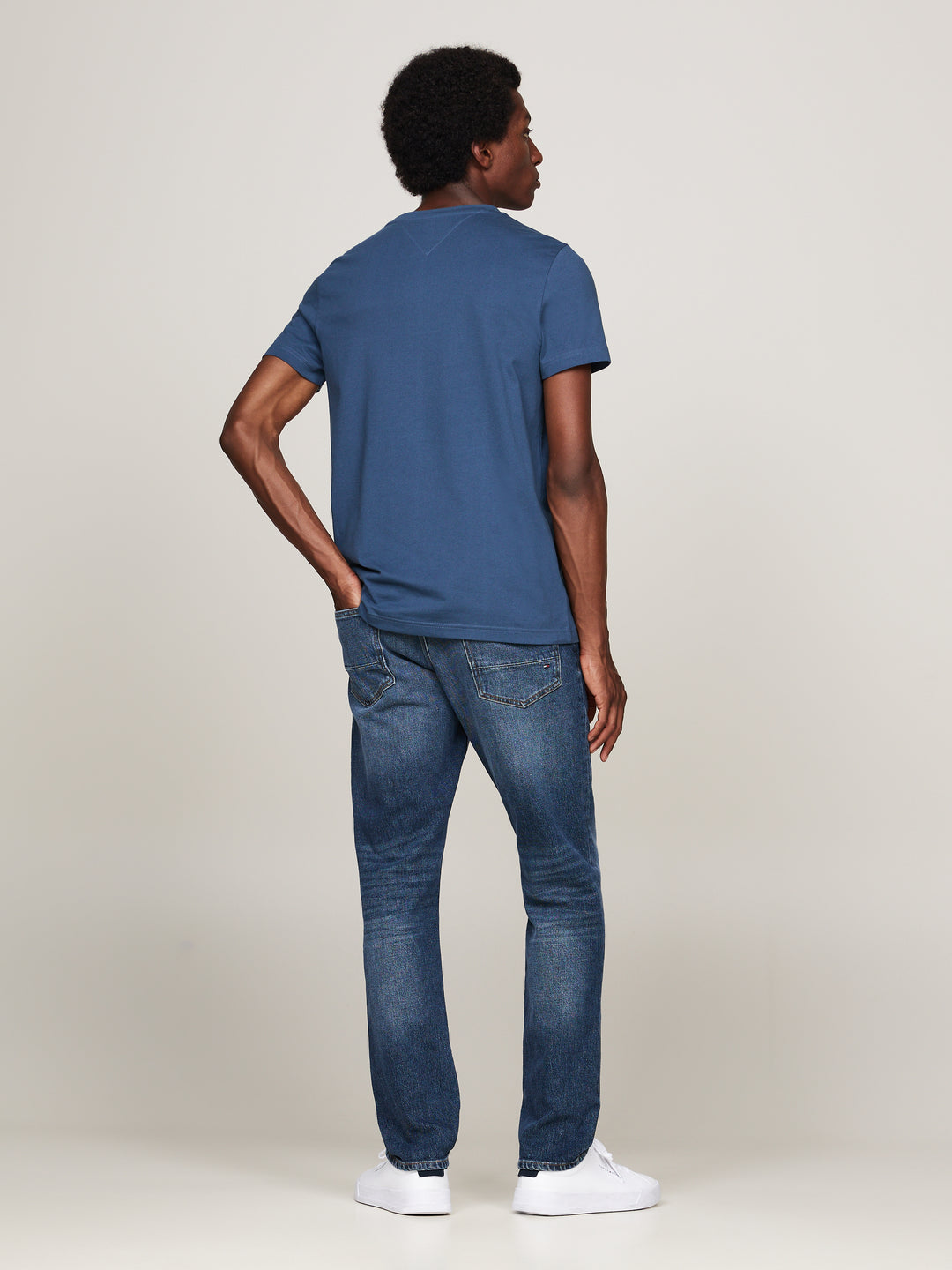 TOMMY HILFIGER TOMMY LOGO TEE - AEGEAN SEA