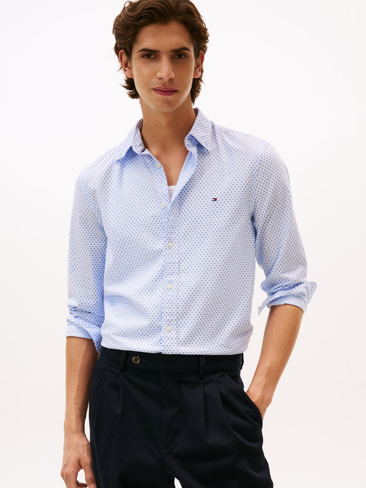 TH FLEX POPLIN MINI PRINT SF - BLUE PRIN