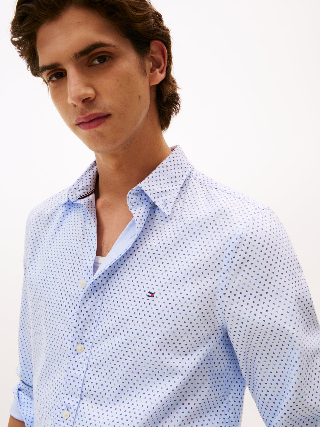TH FLEX POPLIN MINI PRINT SF - BLUE PRIN