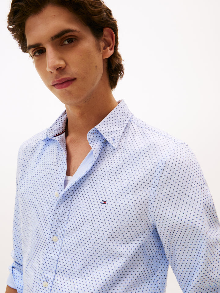 TH FLEX POPLIN MINI PRINT SF - BLUE PRIN