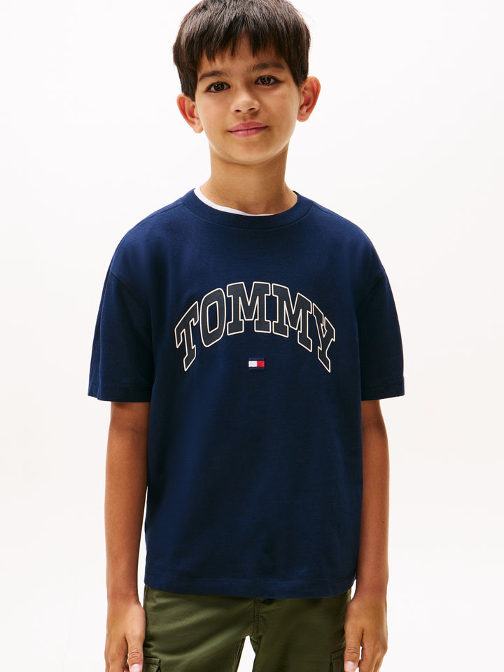 TH BOYS VARSITY RAISED PRINT TEE - NAVY
