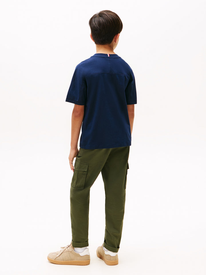 TH BOYS VARSITY RAISED PRINT TEE - NAVY