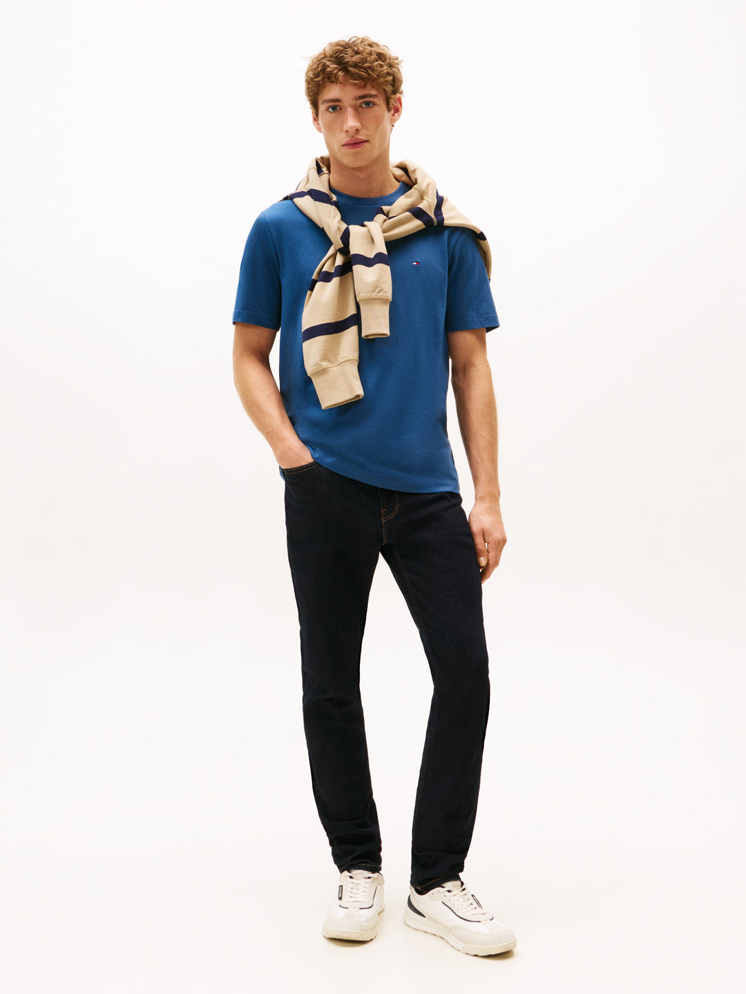 TH ESS SEASONAL REG FIT SOLID TEE - AEGEAN SEA