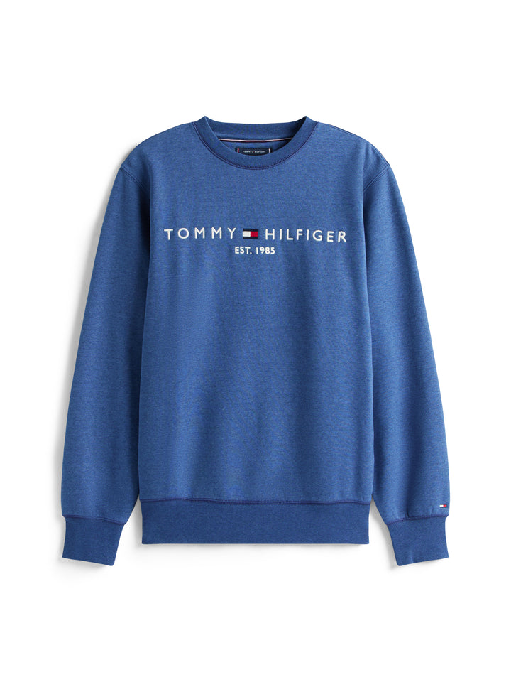 TH TOMMY LOGO SWEATSHIRT - AEGEAN SEA HEATHER