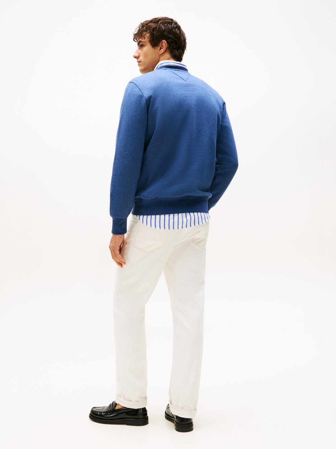 TH TOMMY LOGO SWEATSHIRT - AEGEAN SEA HEATHER