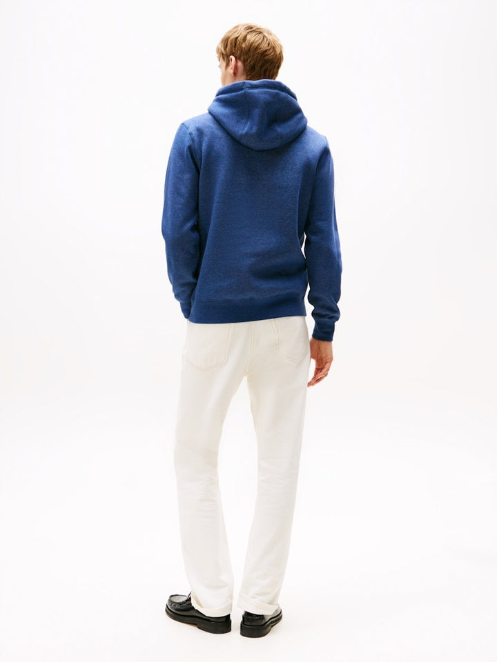 TH TOMMY LOGO HOODY - AEGEAN SEA HEATHER