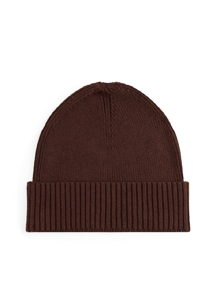 TH FLAG PIMA COTTON BEANIE - RICH WALNUT