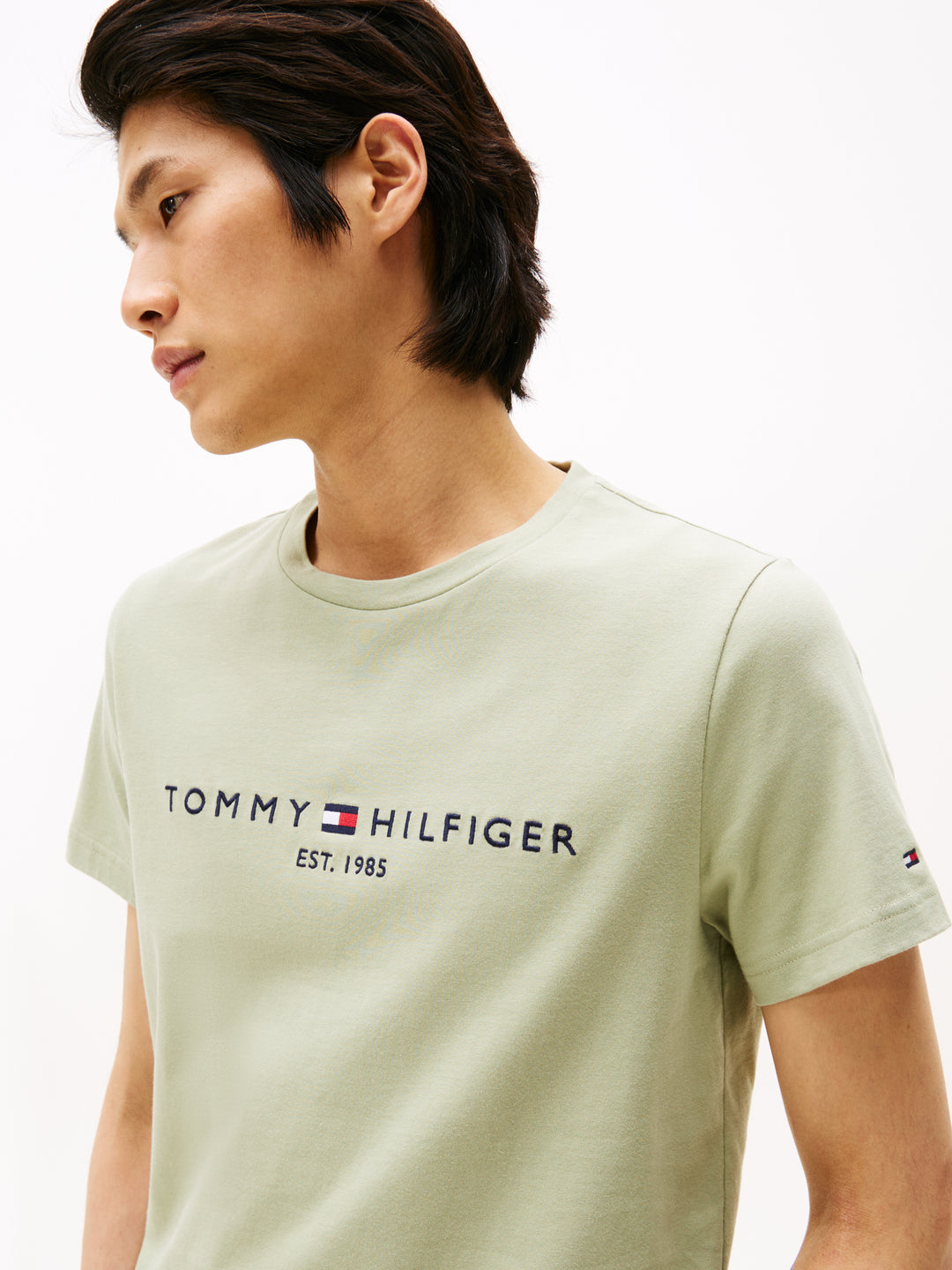 TH TOMMY LOGO TEE - EARTH SAGE