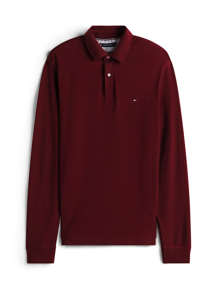 TOMMY HILFIGER 1985 REGULAR LS POLO - DEEP BURGUNDY