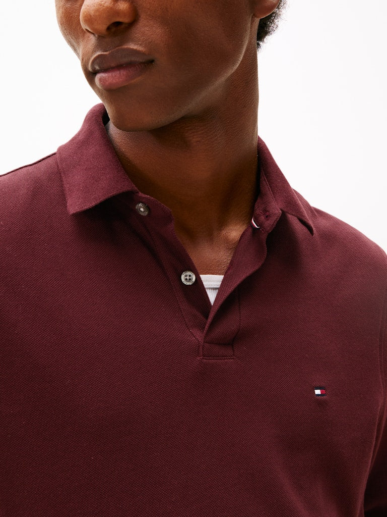 TOMMY HILFIGER 1985 REGULAR LS POLO - DEEP BURGUNDY