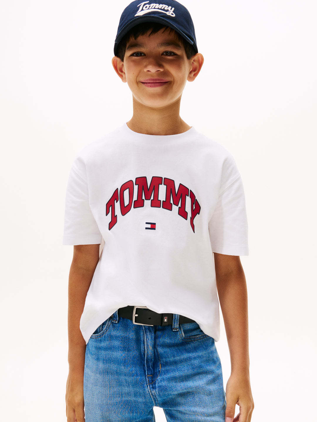 TH BOYS VARSITY RAISED PRINT TEE - WHITE