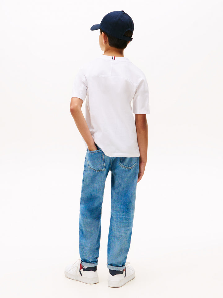 TH BOYS VARSITY RAISED PRINT TEE - WHITE