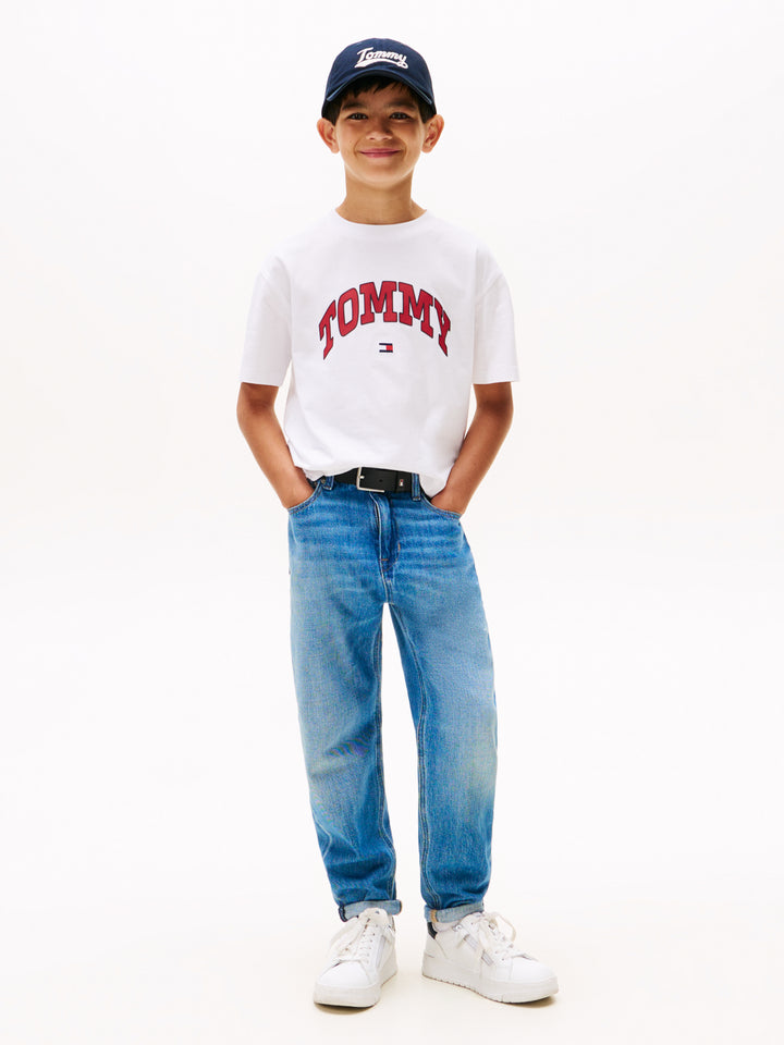 TH BOYS VARSITY RAISED PRINT TEE - WHITE