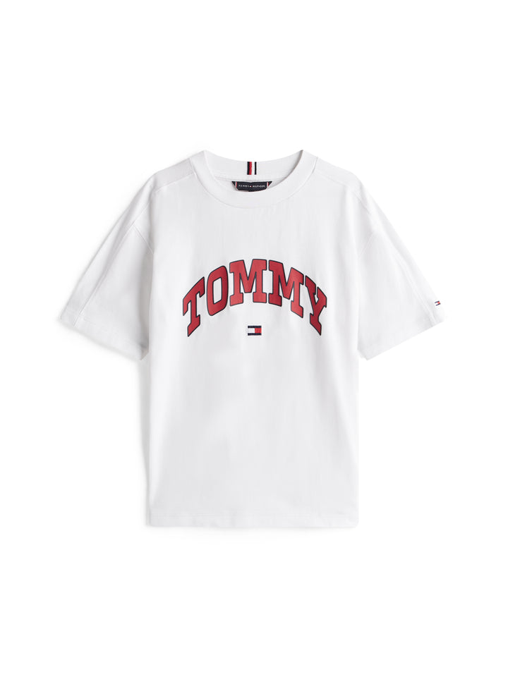 TH BOYS VARSITY RAISED PRINT TEE - WHITE