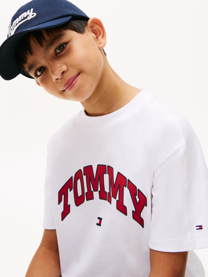 TH BOYS VARSITY RAISED PRINT TEE - WHITE