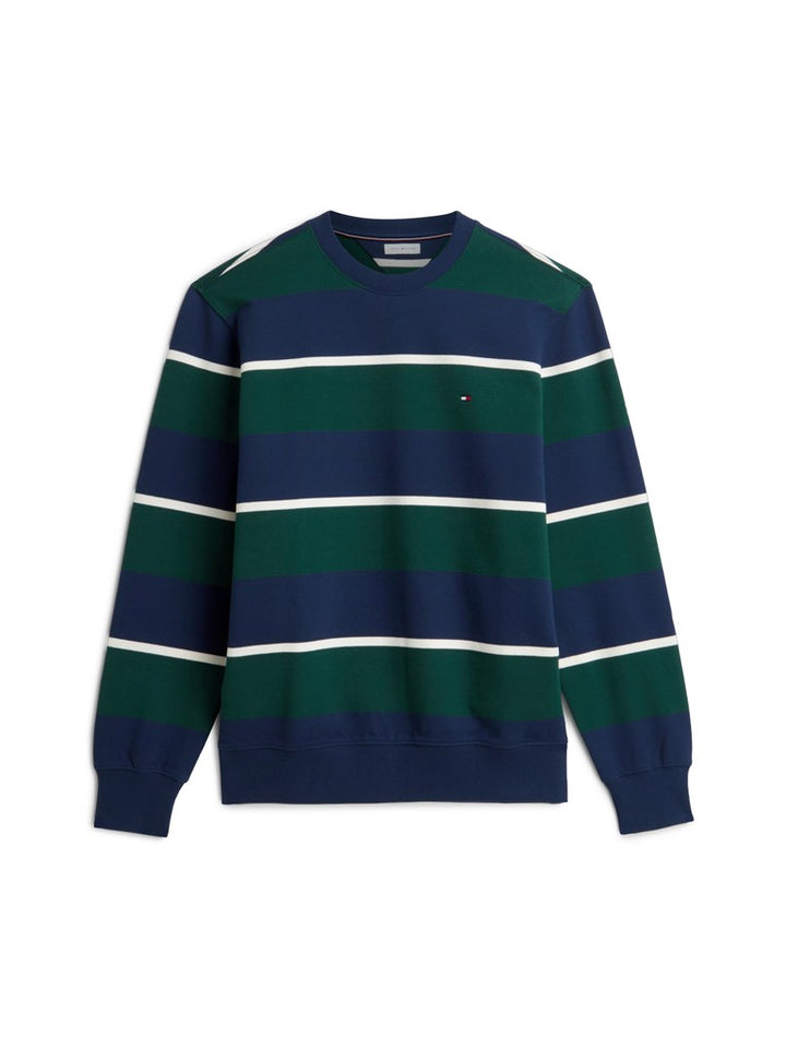 TOMMY HILFIGER ESSENTIAL TERRY CREWNECK - NAVY MULTI