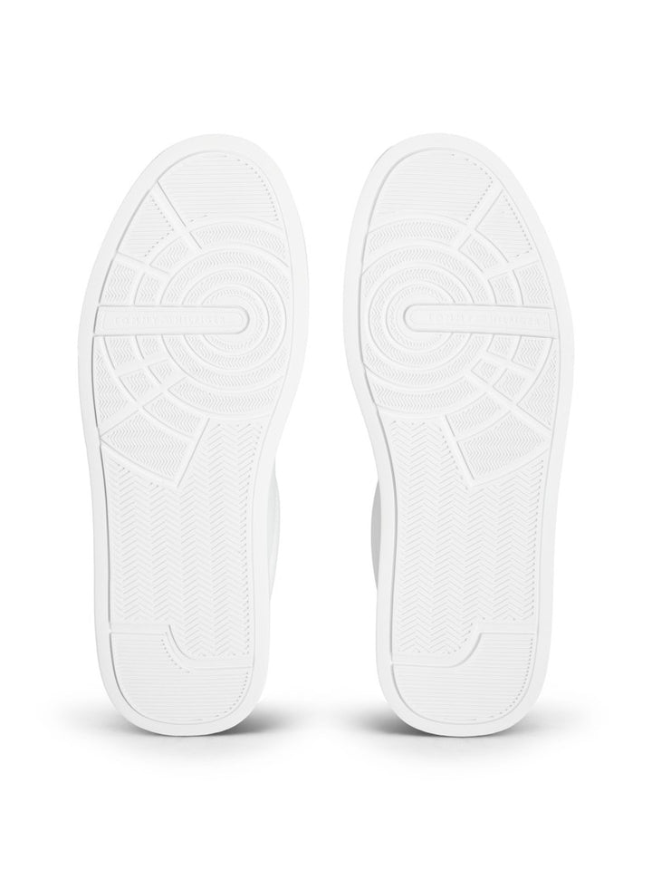 TOMMY HILFIGER COURT LTH DETAIL ESS - WHITE/BLACK/GOLD