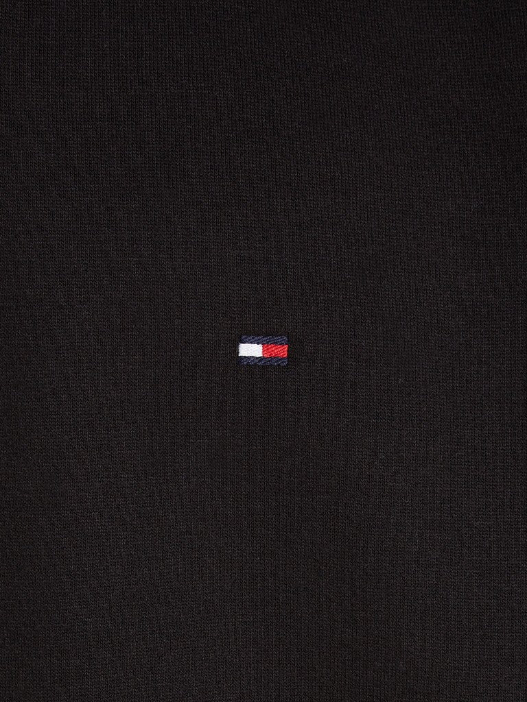 TOMMY HILFIGER ESSENTIAL FLEECE 1/4 ZIP - BLACK