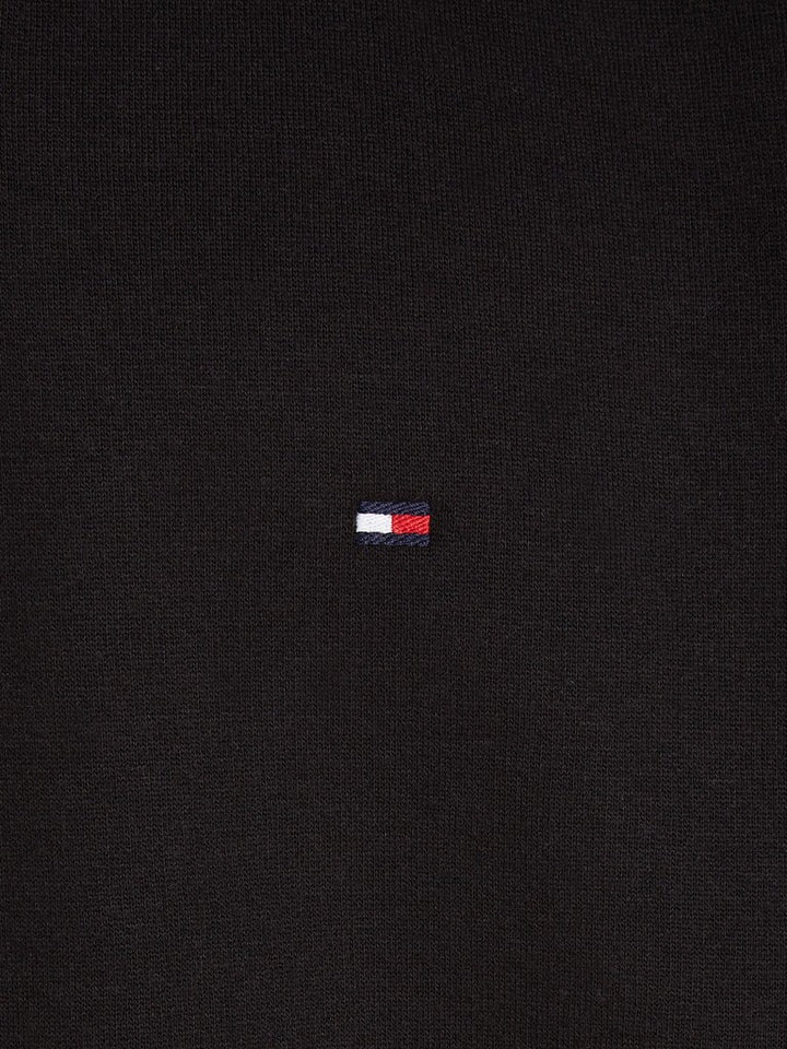 TOMMY HILFIGER ESSENTIAL FLEECE 1/4 ZIP - BLACK