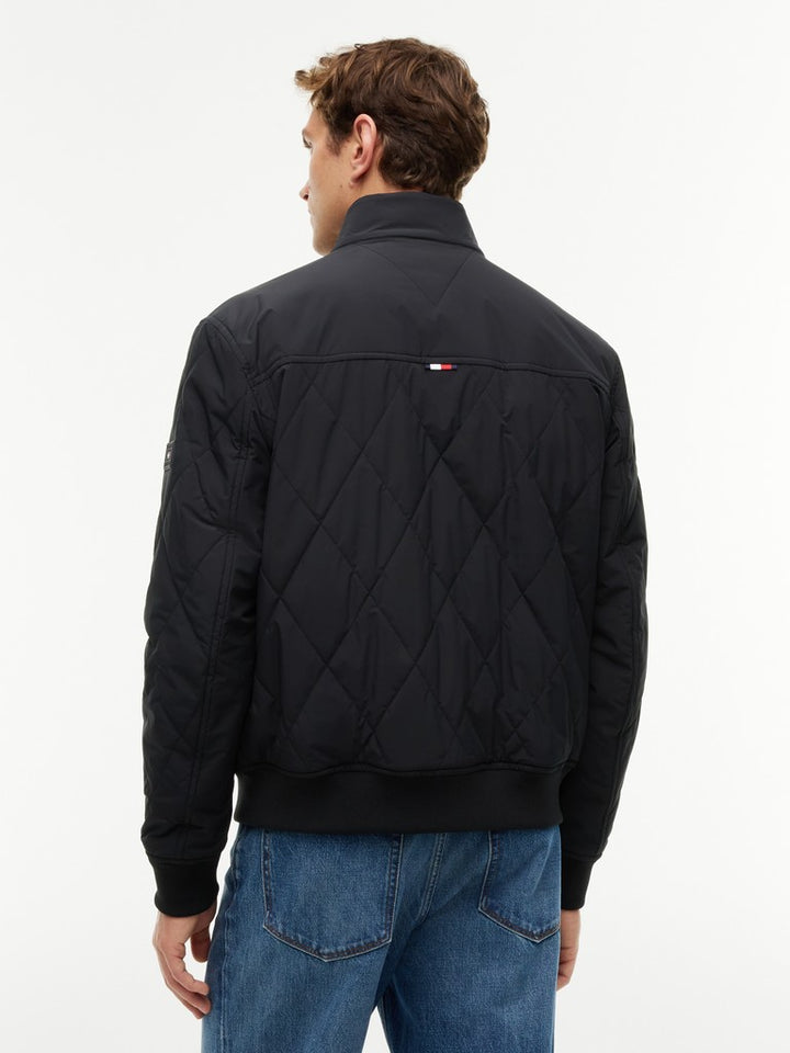 TOMMY HILFIGER PACKABLE QUILTED HARRINGTON - BLACK