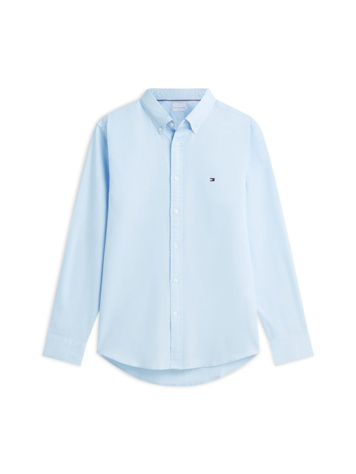 TOMMY HILFIGER FLEX DOBBY SF SHIRT - SWEET BLUE