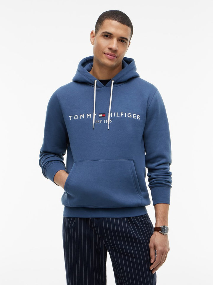 TOMMY HILFIGER TOMMY LOGO HOODY - AEGEAN SEA