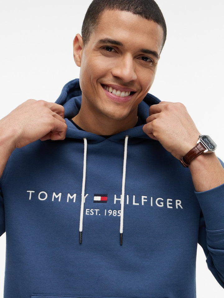 TOMMY HILFIGER TOMMY LOGO HOODY - AEGEAN SEA