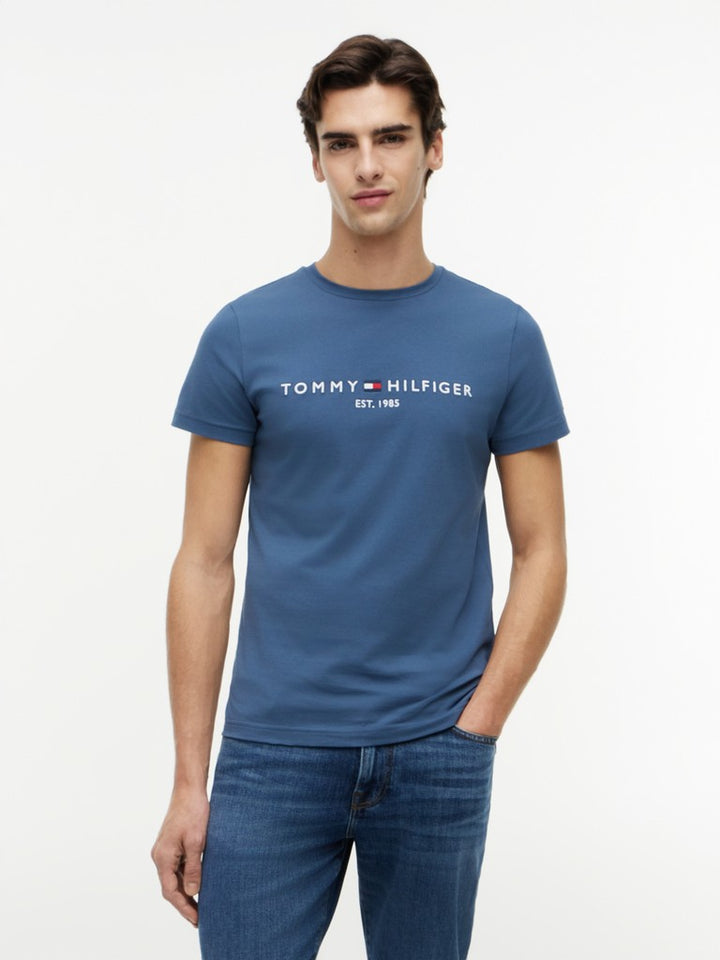 TOMMY HILFIGER TOMMY LOGO TEE - AEGEAN SEA