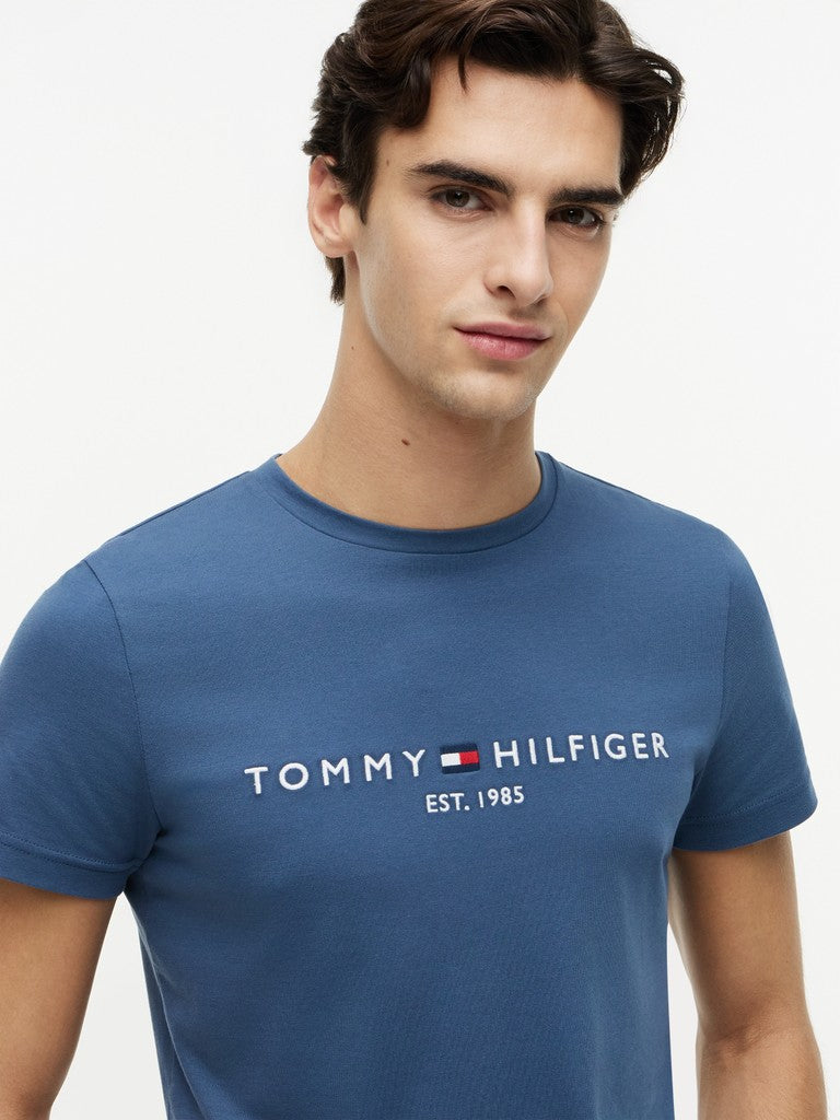 TOMMY HILFIGER TOMMY LOGO TEE - AEGEAN SEA