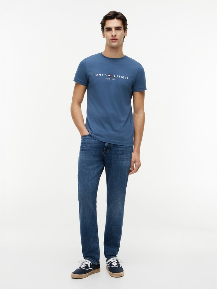 TOMMY HILFIGER TOMMY LOGO TEE - AEGEAN SEA