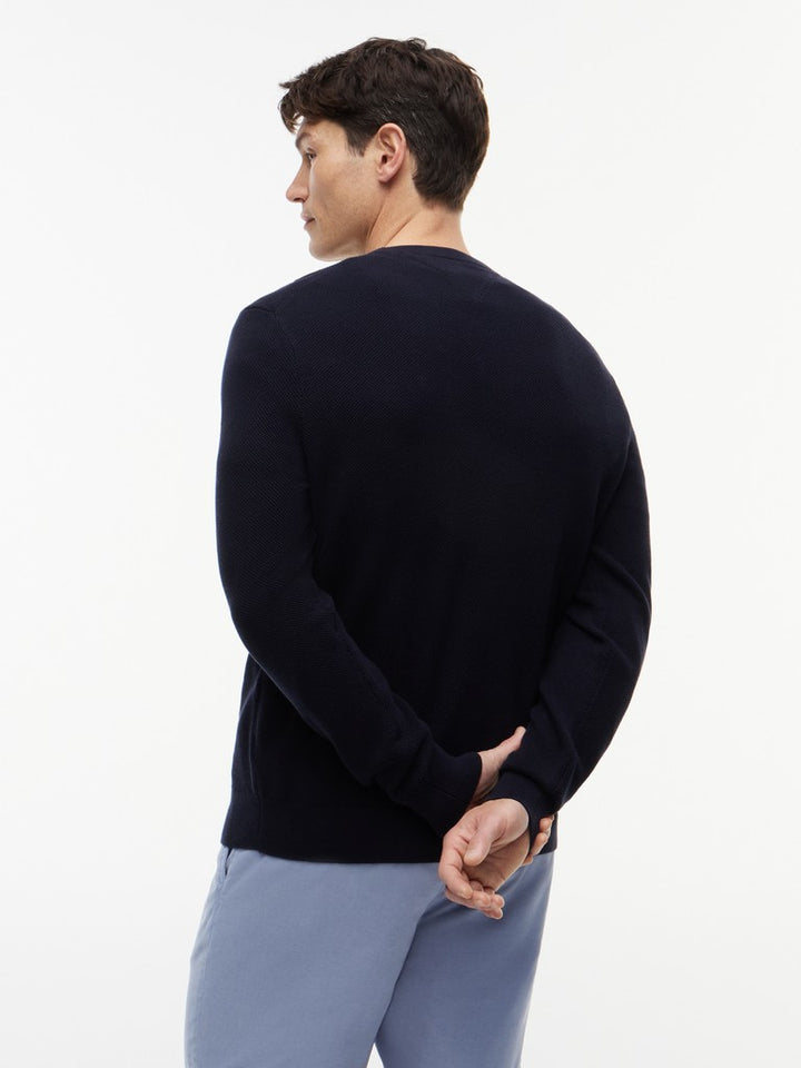 TOMMY HILFIGER ESSENTIAL STRUCTURE CREW - NAVY BLUE