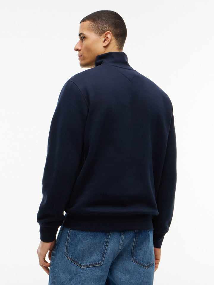 TOMMY HILFIGER ESSENTIAL FLEECE 1/4 ZIP - NAVY BLUE
