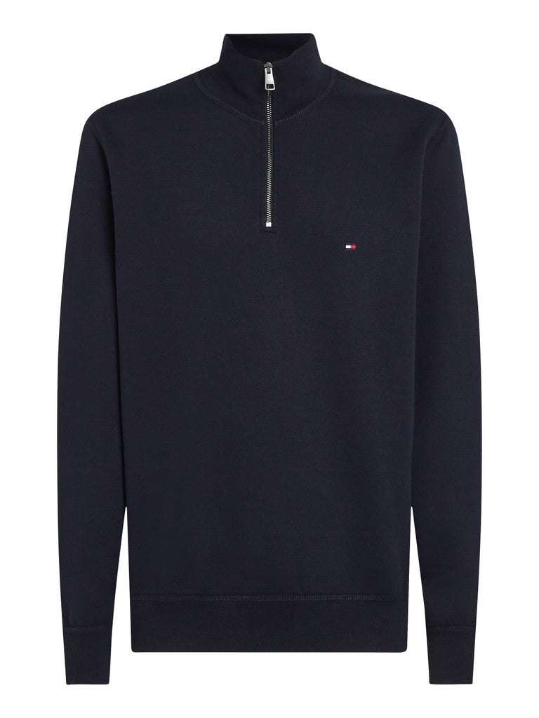 TOMMY HILFIGER ESSENTIAL FLEECE 1/4 ZIP - NAVY BLUE