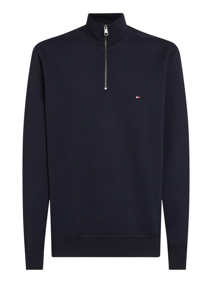 TOMMY HILFIGER ESSENTIAL FLEECE 1/4 ZIP - NAVY BLUE