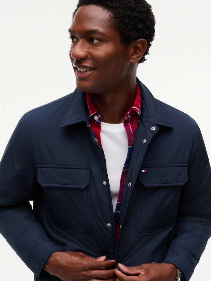 TOMMY HILFIGER PACKABLE LW SHIRT JACKET - NAVY BLUE