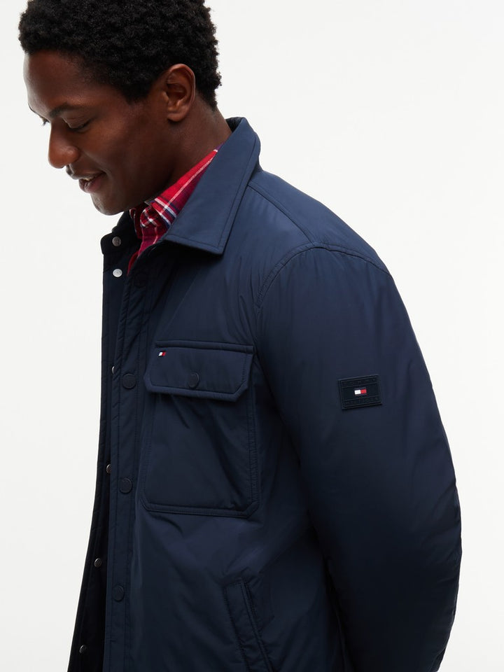 TOMMY HILFIGER PACKABLE LW SHIRT JACKET - NAVY BLUE