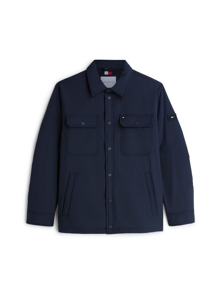 TOMMY HILFIGER PACKABLE LW SHIRT JACKET - NAVY BLUE
