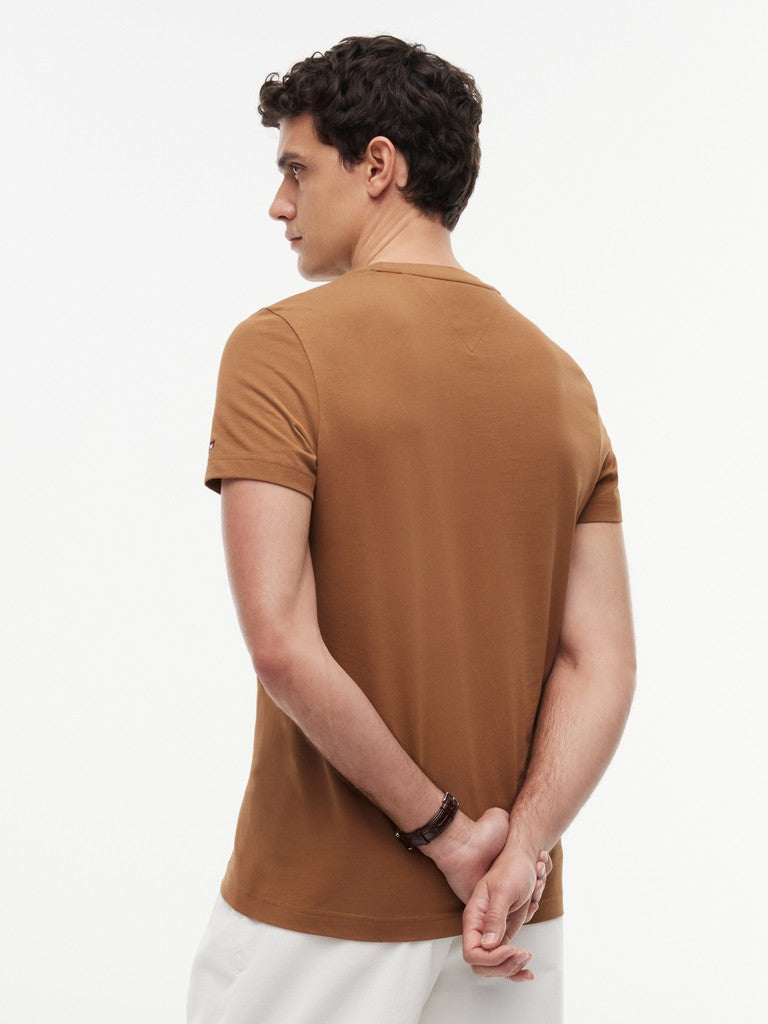 TOMMY HILFIGER TOMMY LOGO TEE - TIMELESS TAWNY