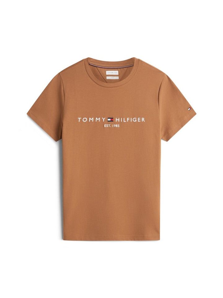 TOMMY HILFIGER TOMMY LOGO TEE - TIMELESS TAWNY